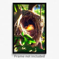 Pixel Art Poster - Mushy Nest (8 Bit Psychedelic Trippy Weird Video Game Print)