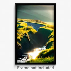 Pixel Art Poster - Admirable Ditch (8 Bit Psychedelic Trippy Video Game Print)