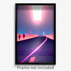 Pixel Art Poster - Imaginary Pass (8 Bit Psychedelic Trippy Video Game Print)