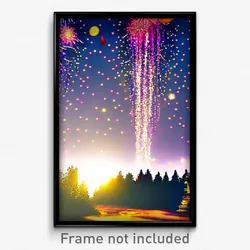 Pixel Art Poster - Alive New Year Day (8 Bit Psychedelic Video Game Print)