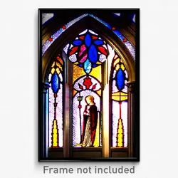 Pixel Art Poster - Memorable Stained Glass (8 Bit Psychedelic Video Game Print)