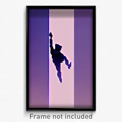 Pixel Art Poster - Agile Heights (8 Bit Psychedelic Trippy Video Game Print)