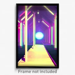 Pixel Art Poster - Neat Junction (8 Bit Psychedelic Trippy Video Game Print)