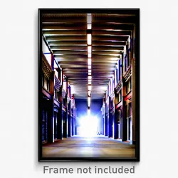 Pixel Art Poster - Stylish Warehouse (8 Bit Psychedelic Trippy Video Game Print)