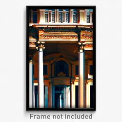 Pixel Art Poster - Outlandish Italian Architecture (8 Bit Video Game Print)