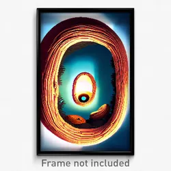 Pixel Art Poster - Oval Nest (8 Bit Psychedelic Trippy Weird Video Game Print)