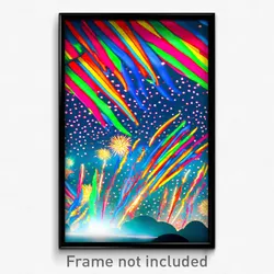 Pixel Art Poster - Multicolored Independence Day (8 Bit Video Game Print)