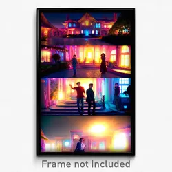 Pixel Art Poster - Swirly Manse (8 Bit Psychedelic Trippy Video Game Print)