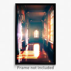 Pixel Art Poster - Tremendous Hall (8 Bit Psychedelic Trippy Video Game Print)