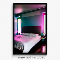 Pixel Art Poster - Secret Bedroom (8 Bit Psychedelic Trippy Video Game Print)