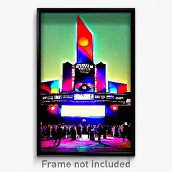 Pixel Art Poster - Showy Movie Festival (8 Bit Psychedelic Video Game Print)