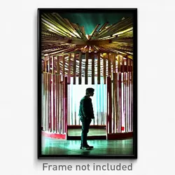 Pixel Art Poster - Thoughtful Pavillion (8 Bit Psychedelic Video Game Print)
