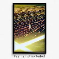 Pixel Art Poster - Dirty Fields (8 Bit Psychedelic Trippy Video Game Print)