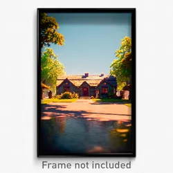 Pixel Art Poster - Slim Homestead (8 Bit Psychedelic Trippy Video Game Print)