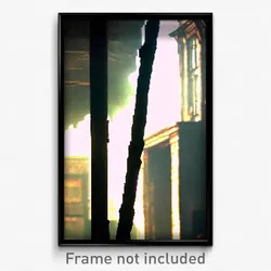Pixel Art Poster - Old Corner (8 Bit Psychedelic Trippy Weird Video Game Print)