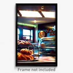 Pixel Art Poster - Shifty Bakery (8 Bit Psychedelic Trippy Video Game Print)
