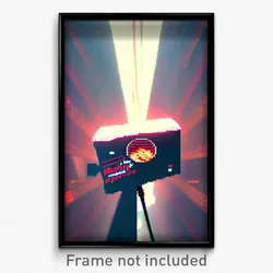 Pixel Art Poster - Mushy Aperture (8 Bit Psychedelic Trippy Video Game Print)