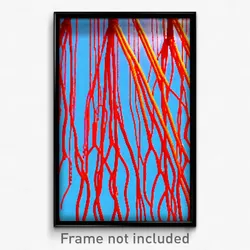 Pixel Art Poster - Original Spaghetti (8 Bit Psychedelic Video Game Print)