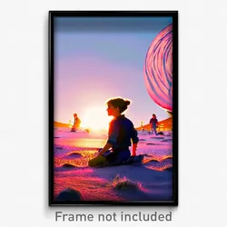 Pixel Art Poster - Stimulating Territory (8 Bit Psychedelic Video Game Print)