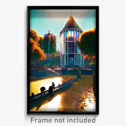 Pixel Art Poster - Unusual Commons (8 Bit Psychedelic Trippy Video Game Print)