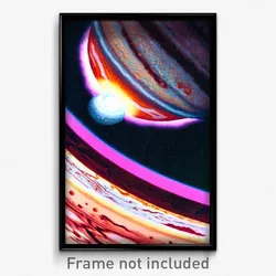 Pixel Art Poster - Unknown Jupiter (8 Bit Psychedelic Trippy Video Game Print)