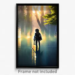 Pixel Art Poster - Fantastic Pike (8 Bit Psychedelic Trippy Video Game Print)