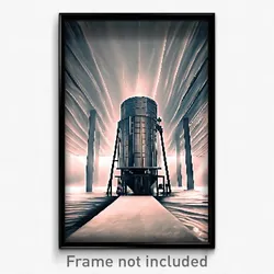 Pixel Art Poster - Cavernous Drying Machine (8 Bit Psychedelic Video Game Print)