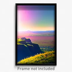 Pixel Art Poster - Impressive Plains (8 Bit Psychedelic Trippy Video Game Print)