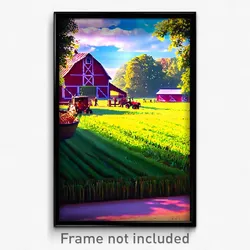 Pixel Art Poster - Noted Farm (8 Bit Psychedelic Trippy Weird Video Game Print)