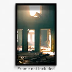 Pixel Art Poster - Accurate Derelict (8 Bit Psychedelic Trippy Video Game Print)
