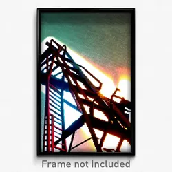 Pixel Art Poster - Bold Ladder (8 Bit Psychedelic Trippy Weird Video Game Print)