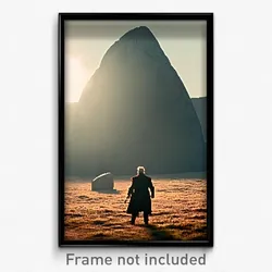 Pixel Art Poster - Dangerous Menhir (8 Bit Psychedelic Trippy Video Game Print)