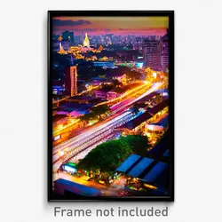 Pixel Art Poster - Hard To Find Thai City (8 Bit Psychedelic Video Game Print)