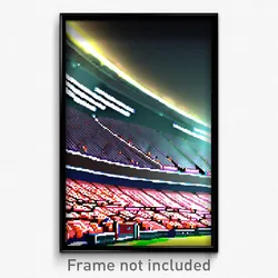 Pixel Art Poster - Curvy Stadium (8 Bit Psychedelic Trippy Video Game Print)