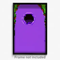 Pixel Art Poster - Purple Sinkhole (8 Bit Psychedelic Trippy Video Game Print)