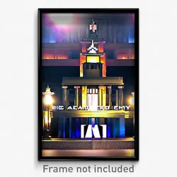 Pixel Art Poster - Big Academy (8 Bit Psychedelic Trippy Weird Video Game Print)