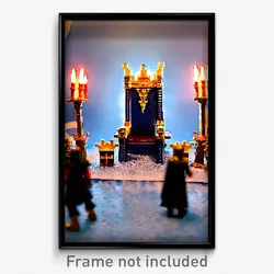 Pixel Art Poster - Miniature Throne Room (8 Bit Psychedelic Video Game Print)