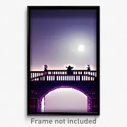 Pixel Art Poster - Haunted Parapet (8 Bit Psychedelic Trippy Video Game Print)