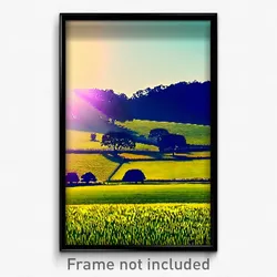 Pixel Art Poster - Vivid Pasture (8 Bit Psychedelic Trippy Video Game Print)