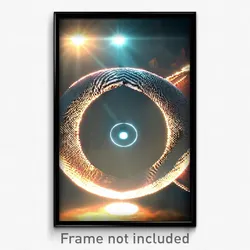 Pixel Art Poster - Worldly Circle (8 Bit Psychedelic Trippy Video Game Print)