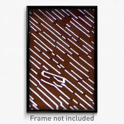 Pixel Art Poster - Brown Stock Trading Floor (8 Bit Video Game Print)