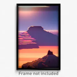 Pixel Art Poster - Lonely Mesa (8 Bit Psychedelic Trippy Weird Video Game Print)