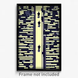 Pixel Art Poster - Urban Labyrinth (8 Bit Psychedelic Trippy Video Game Print)