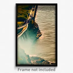 Pixel Art Poster - Candid Causeway (8 Bit Psychedelic Trippy Video Game Print)