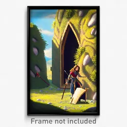 Pixel Art Poster - Imaginary Middens (8 Bit Psychedelic Trippy Video Game Print)