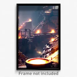 Pixel Art Poster - Conventional Mine (8 Bit Psychedelic Trippy Video Game Print)