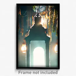 Pixel Art Poster - Enchanting Well (8 Bit Psychedelic Trippy Video Game Print)