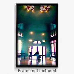 Pixel Art Poster - Elegant Safehouse (8 Bit Psychedelic Trippy Video Game Print)