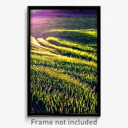 Pixel Art Poster - Gigantic Grass (8 Bit Psychedelic Trippy Video Game Print)
