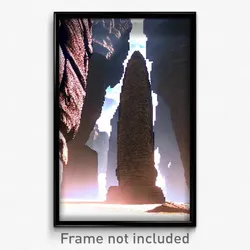 Pixel Art Poster - Majestic Megalith (8 Bit Psychedelic Trippy Video Game Print)